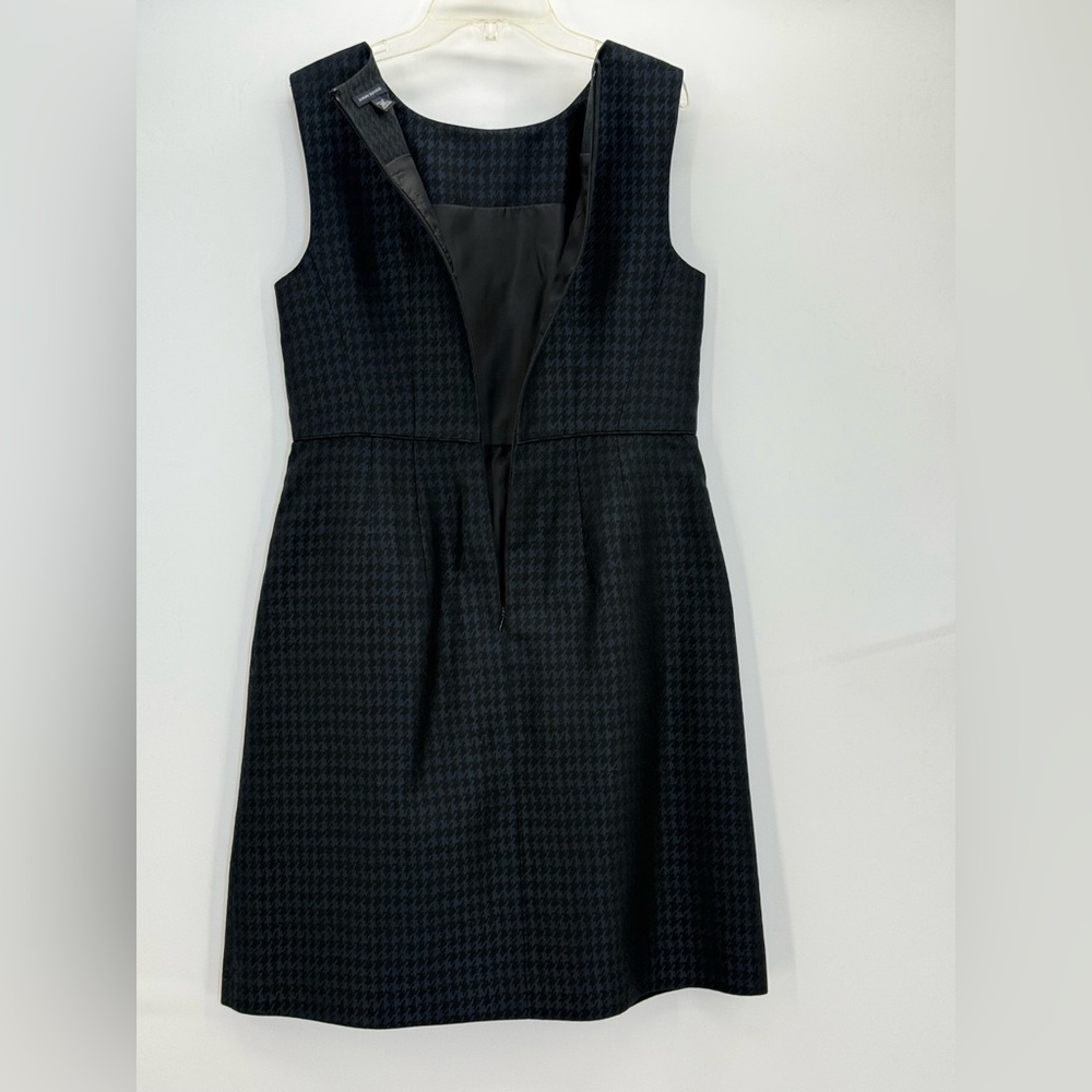 Banana Republic Navy Houndstooth Sleeveless Sheath Elegant Office Career Dress - Picture 3 of 15